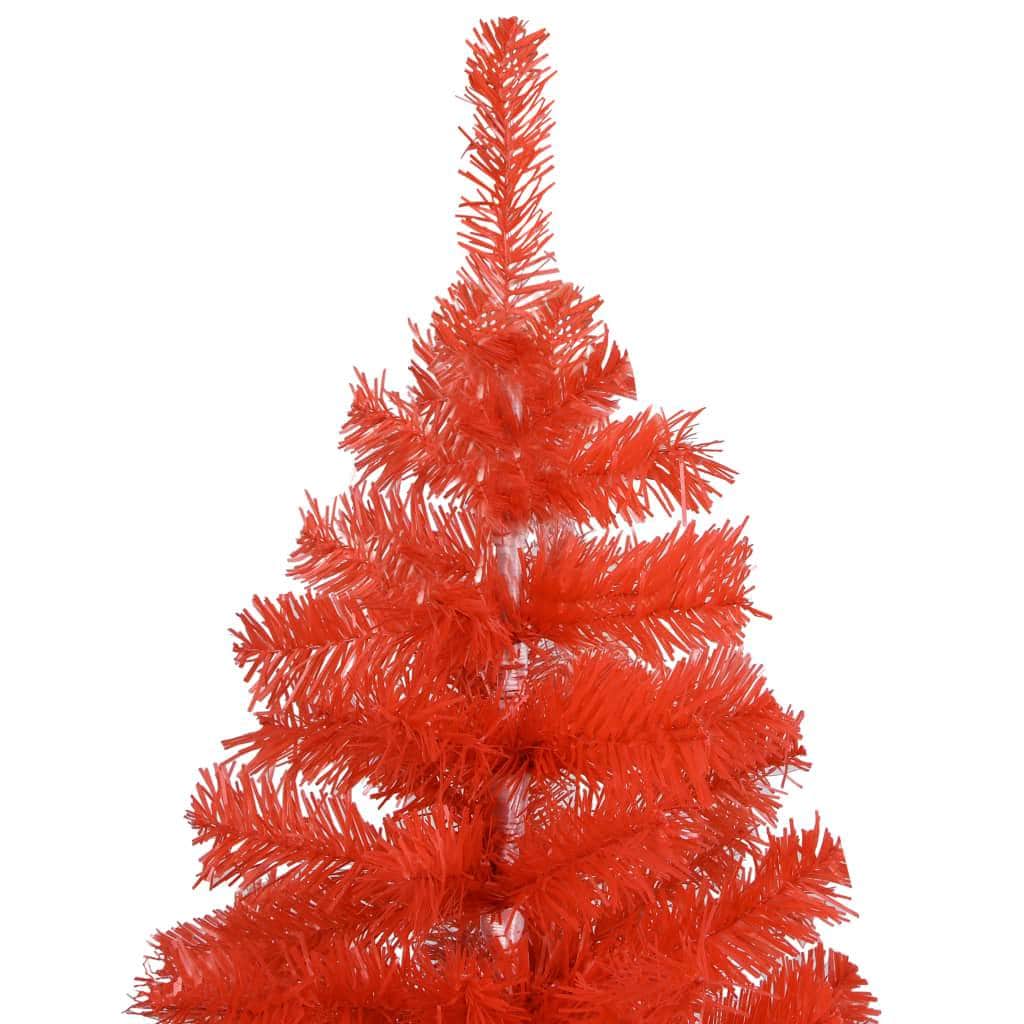 Artificial Christmas Tree with LEDs& Ball Set Red 150 cm PVC