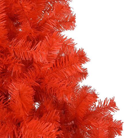 Artificial Christmas Tree with LEDs& Ball Set Red 150 cm PVC