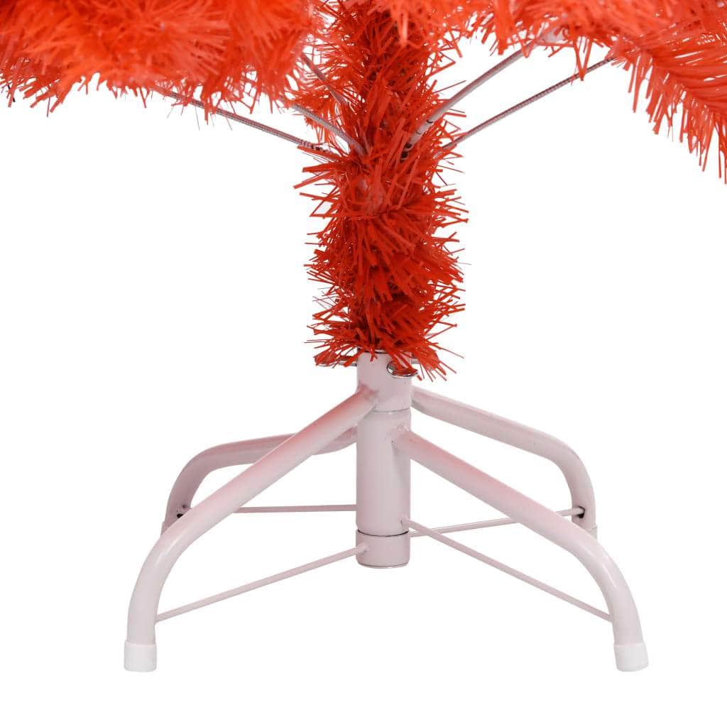 Artificial Christmas Tree with LEDs& Ball Set Red 150 cm PVC