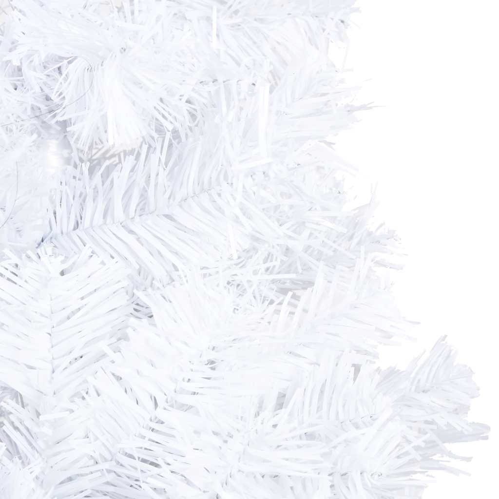 Artificial Christmas Tree with LEDs& Ball Set White 150 cm PVC