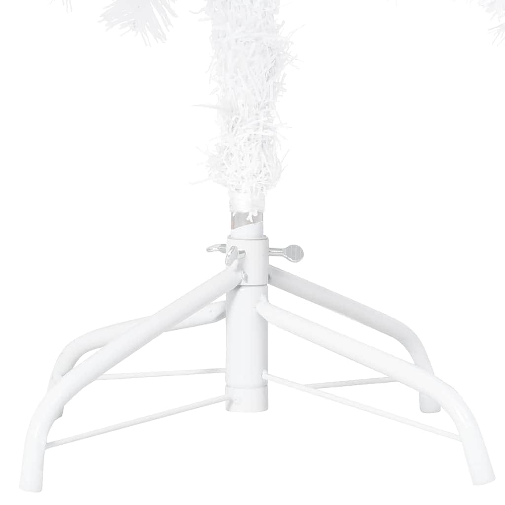 Artificial Christmas Tree with LEDs& Ball Set White 150 cm PVC