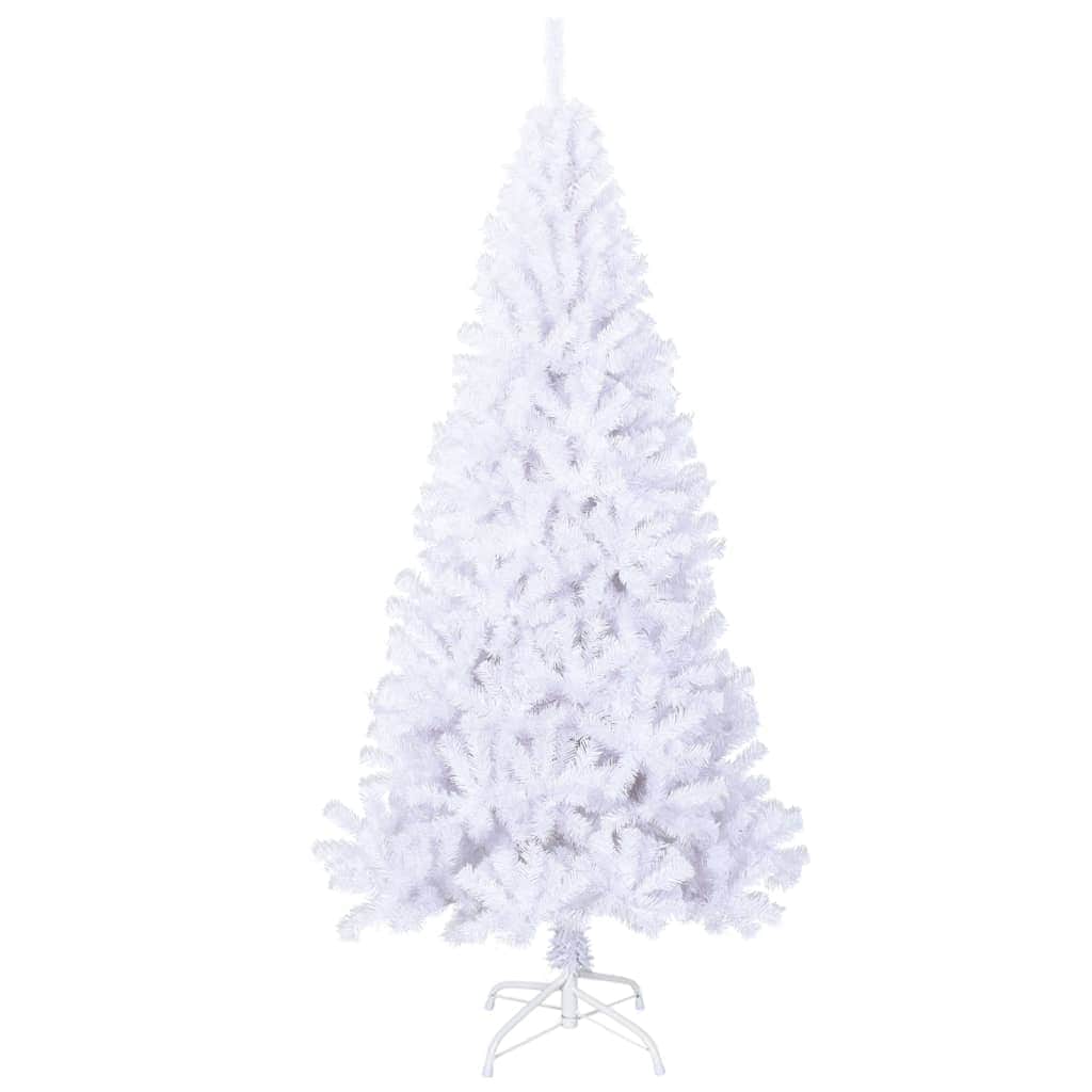 Artificial Christmas Tree with Thick Branches White 150 cm PVC