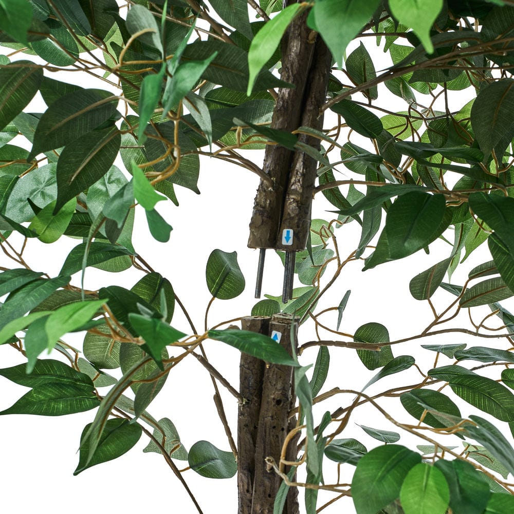 Artificial Ficus Tree 150cm Two Pack Lifelike Potted Indoor Plant Decor - 150Cm
