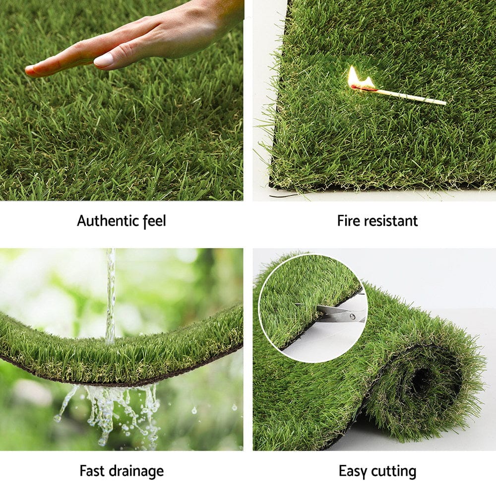 Artificial Grass Synthetic Fake Lawn Turf Plastic Plant 4-coloured - Plastic finish - photo 30
