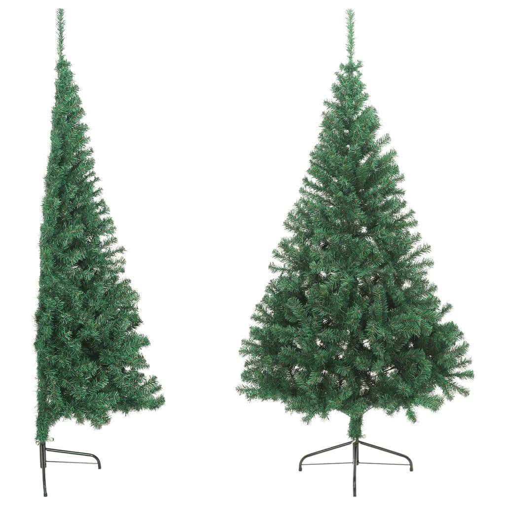 Artificial Half Christmas Tree with Stand Green 120 cm PVC