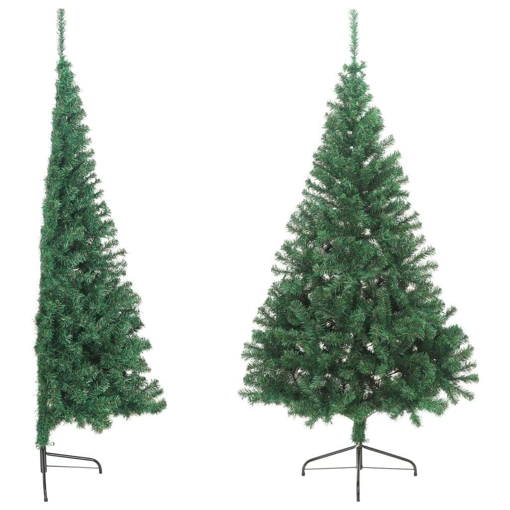 Artificial Half Christmas Tree with Stand Green 120 cm PVC