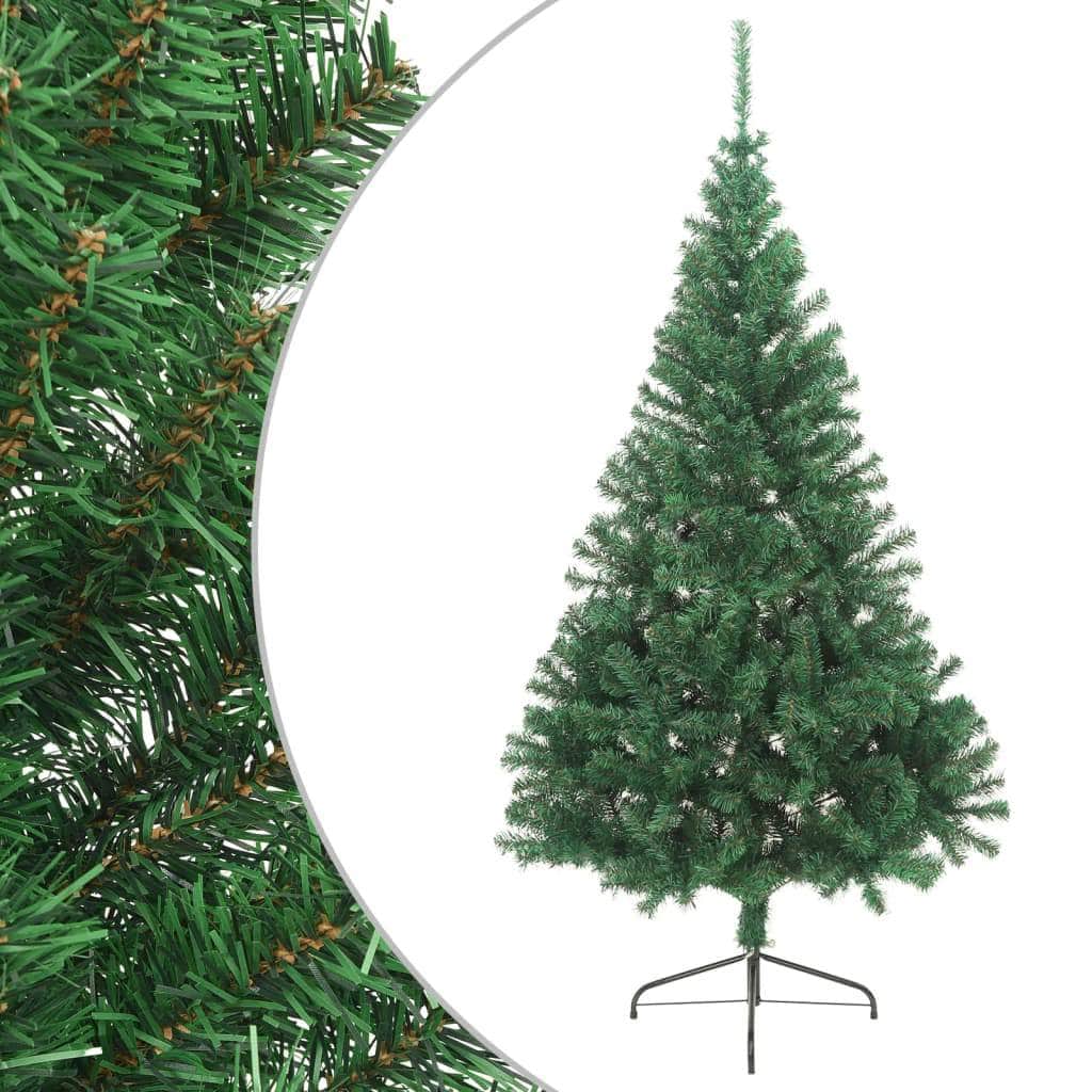 Artificial Half Christmas Tree with Stand Green 120 cm PVC