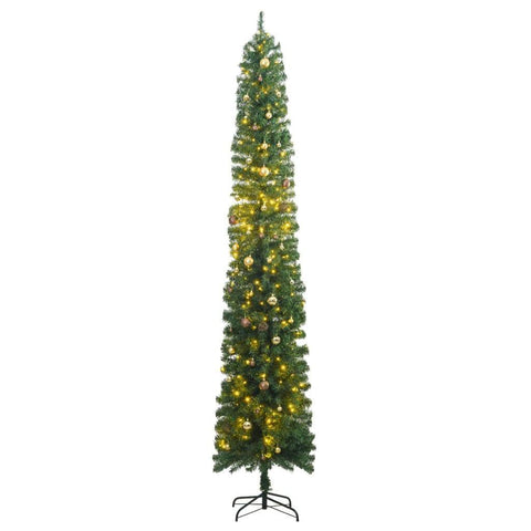 Artificial Hinged Christmas Tree, Ball Set 150/120 cm