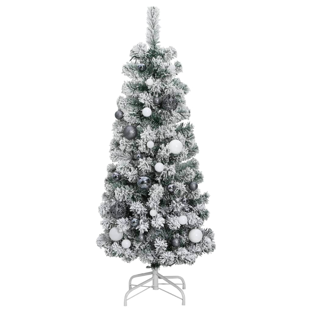 Artificial Hinged Christmas Tree, Ball Set 150/120 cm