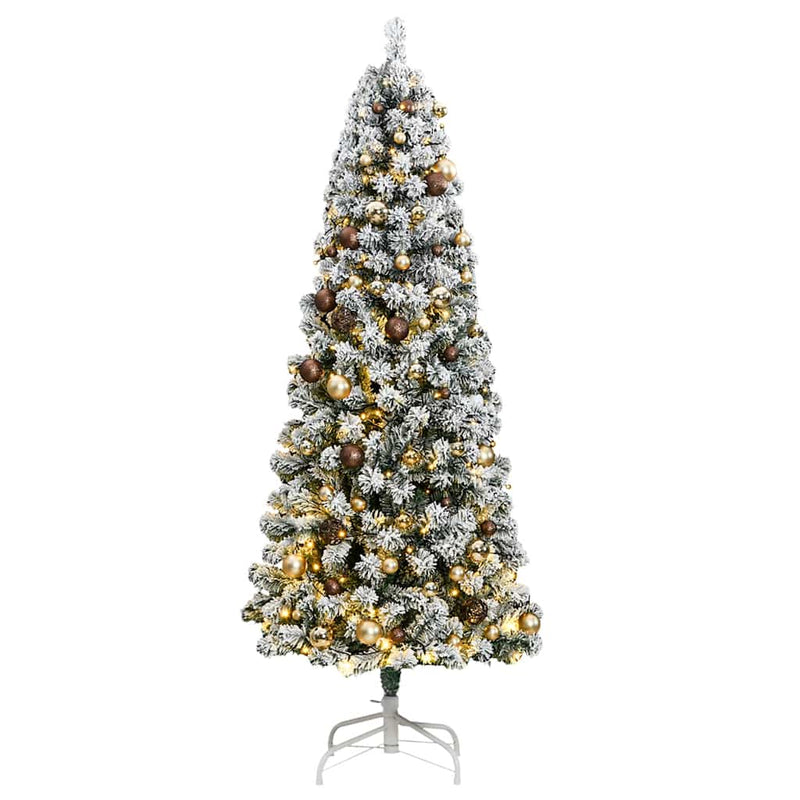 Artificial Hinged Christmas Tree with 300 LEDs, Ball Set