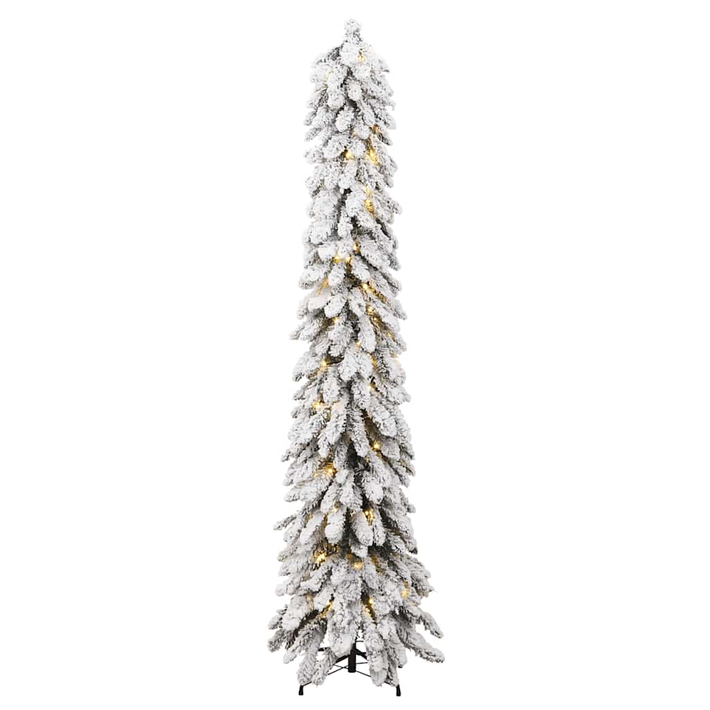 Artificial Pre-lit Christmas Tree with 100 LEDs and Flocked Snow