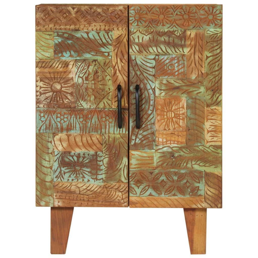 Artisanal Elegance: Reclaimed Solid Wood Hand-Carved Sideboard