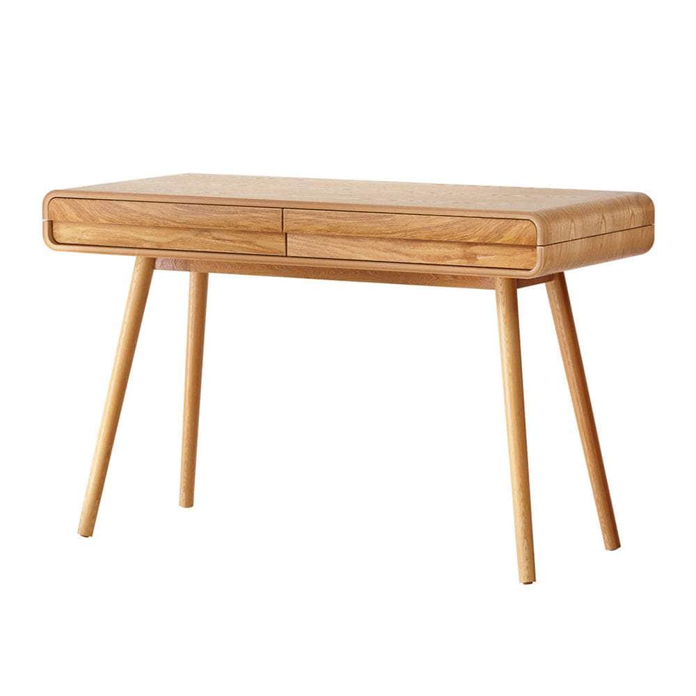 Ash Wood Legs Computer Desk with Office Storage Drawers