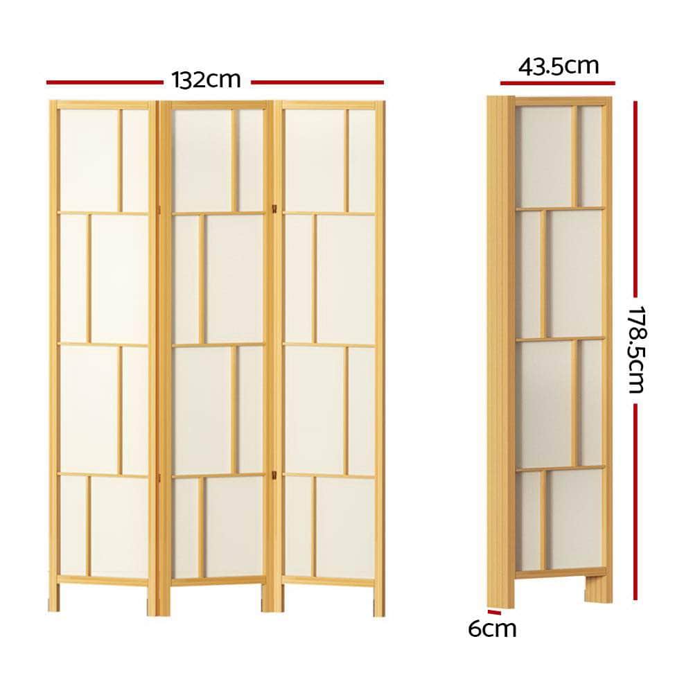 Ashton Room Divider Screen Privacy Wood Dividers Stand 3 Panel Natural