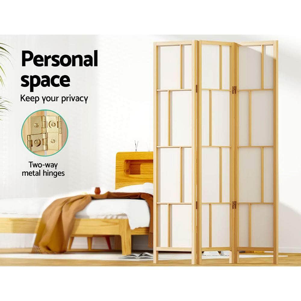 Ashton Room Divider Screen Privacy Wood Dividers Stand 3 Panel Natural