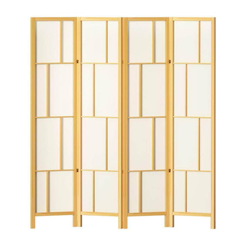 Ashton Room Divider Screen Privacy Wood Dividers Stand 4 Panel Natural