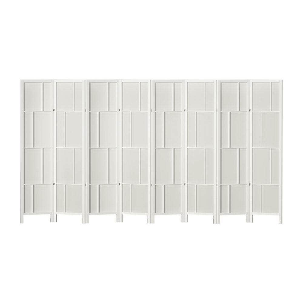 Ashton Room Divider Screen Privacy Wood Dividers Stand 8 Panel White