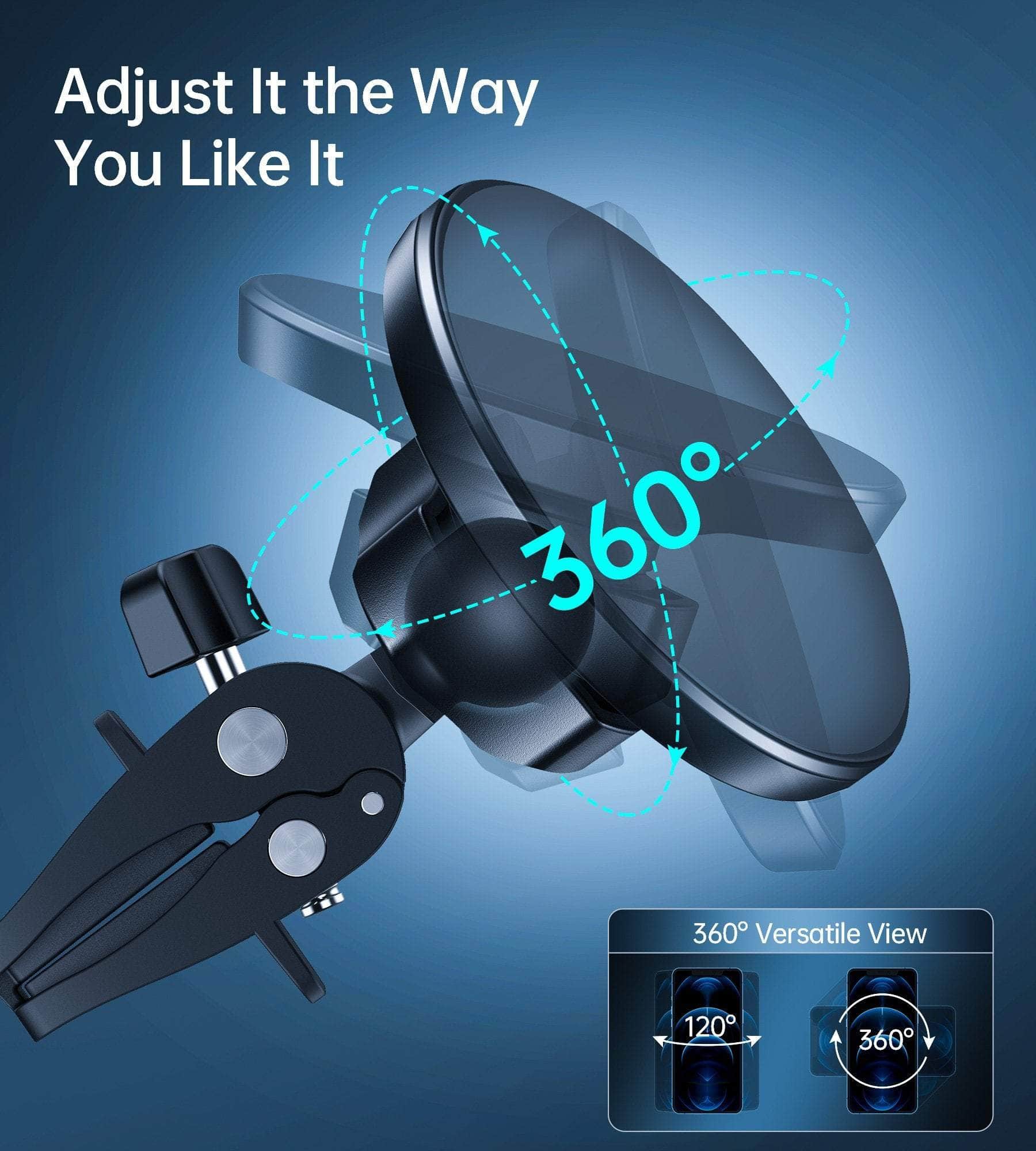 At0004 Magsafe Iphone 12 Magnetic Car Mount Car Air Vent Phone Holder