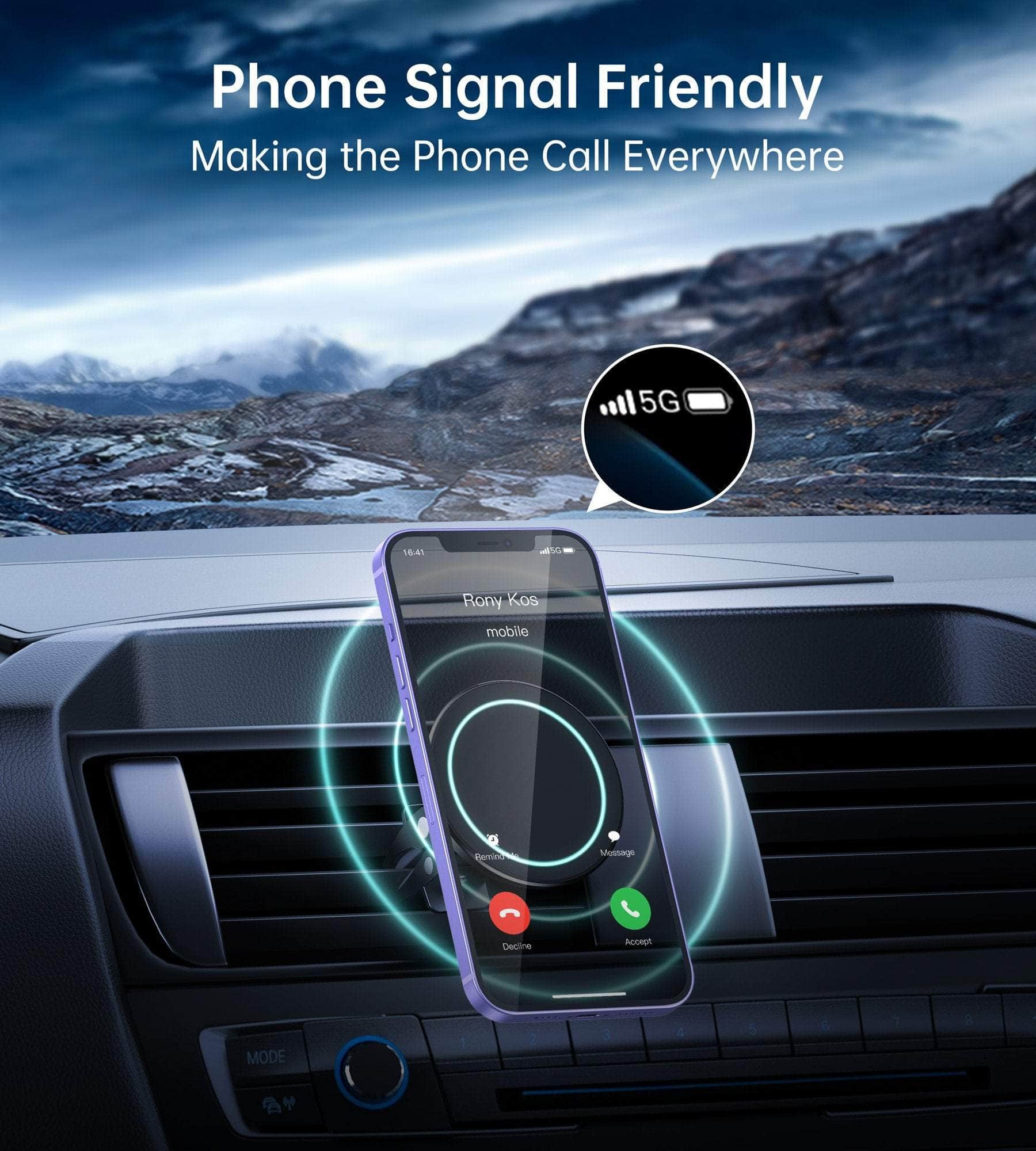 At0004 Magsafe Iphone 12 Magnetic Car Mount Car Air Vent Phone Holder