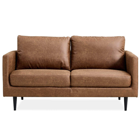 2 Seater Sofa Fabric Uplholstered Lounge Couch - Saddle