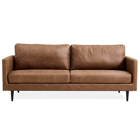 3 Seater Sofa Fabric Uplholstered Lounge Couch - Saddle