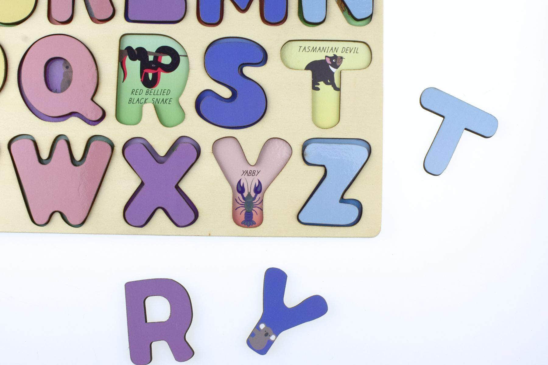 Australian animals a-z uppercase alphabet puzzle