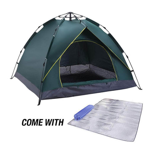 Waterproof Camping Tent For 3-4 People (Blue)