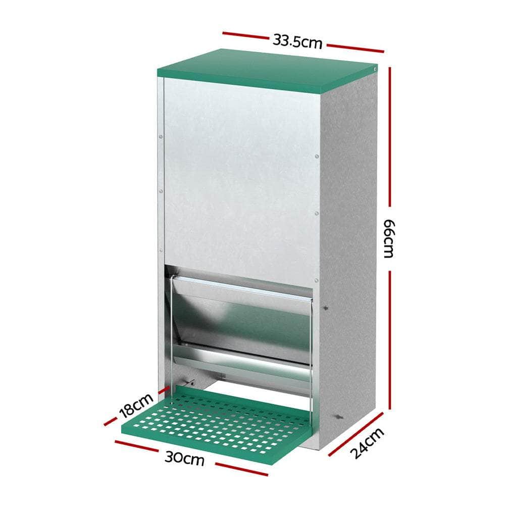Automatic Chicken Feeder Port Coop Chick Poultry Treadle Self Opening - Farm Equipment - photo 9