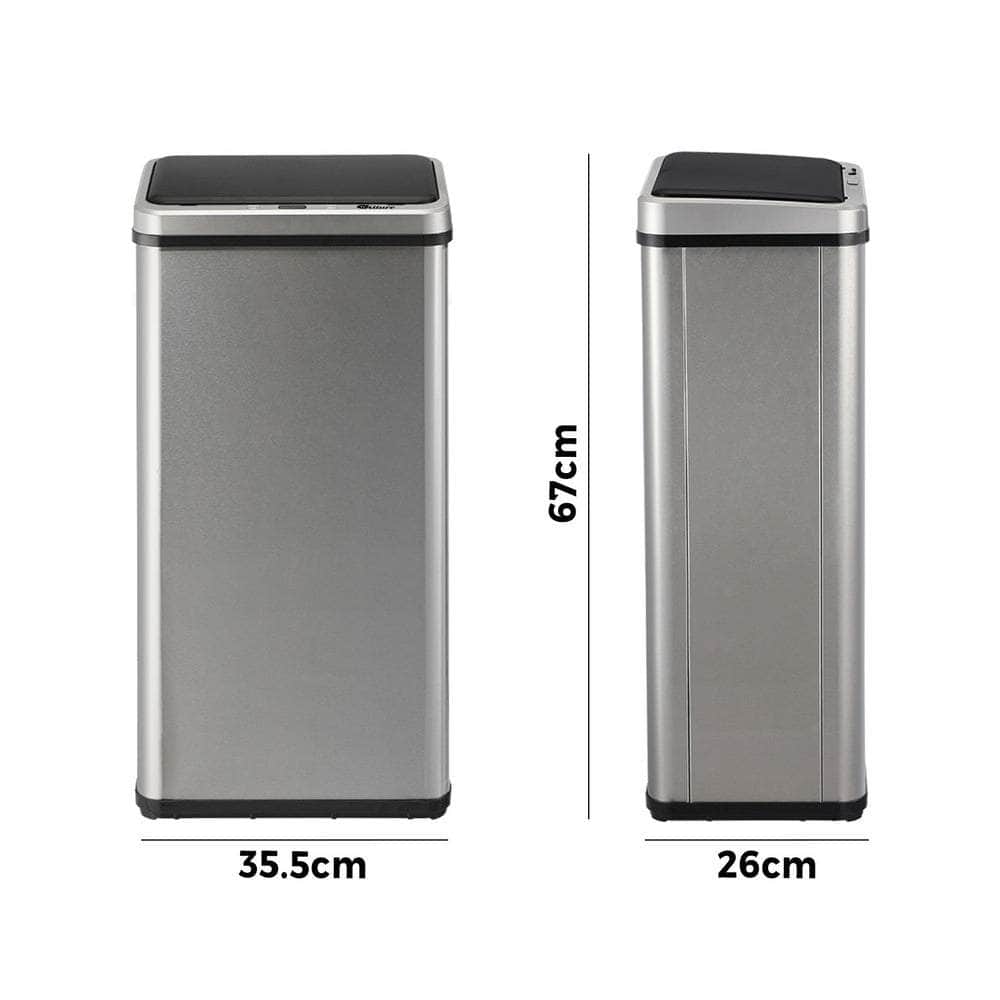 Automatic Motion Sensor Bin 50L Silver