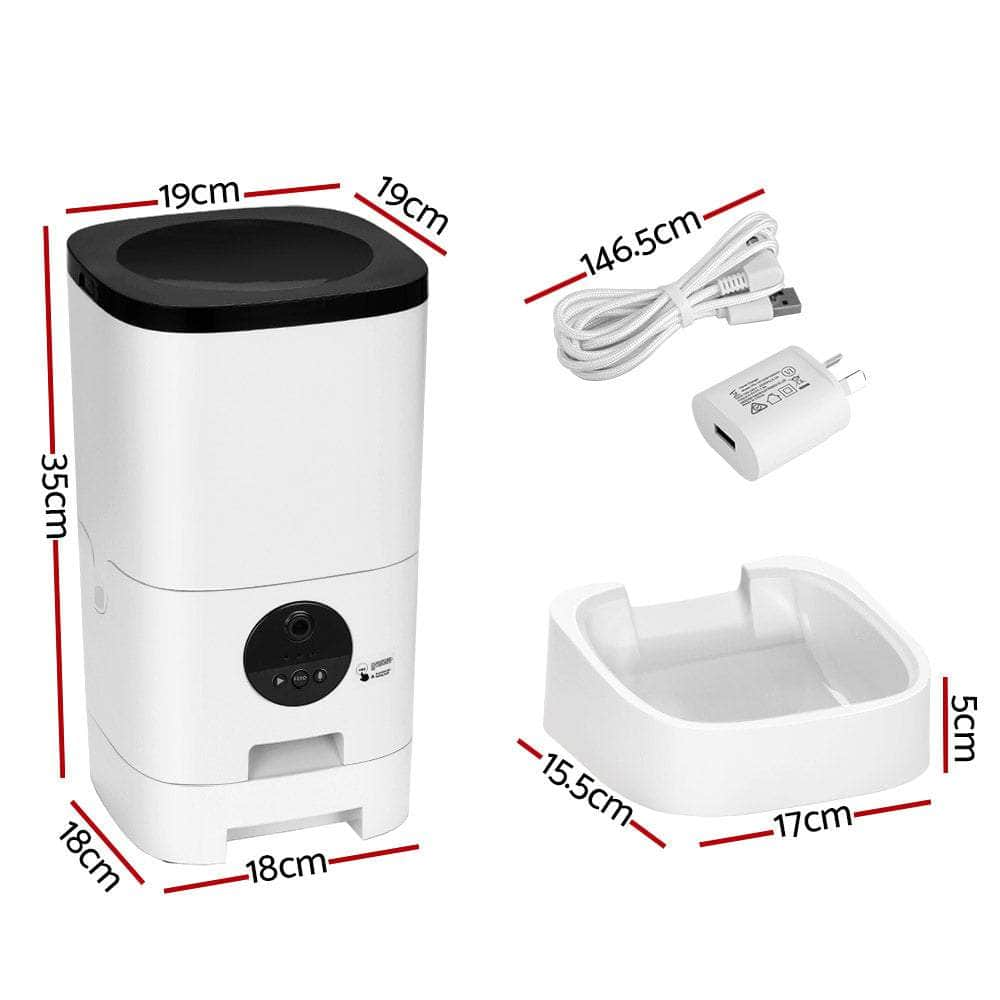 Automatic Pet Feeder 6L Auto Camera Dog Cat Smart Video