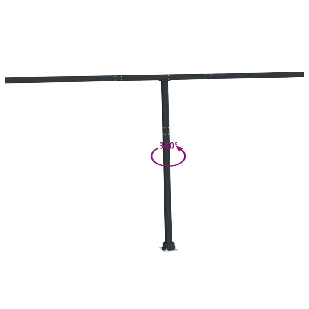 Awning Post Set Anthracite Iron