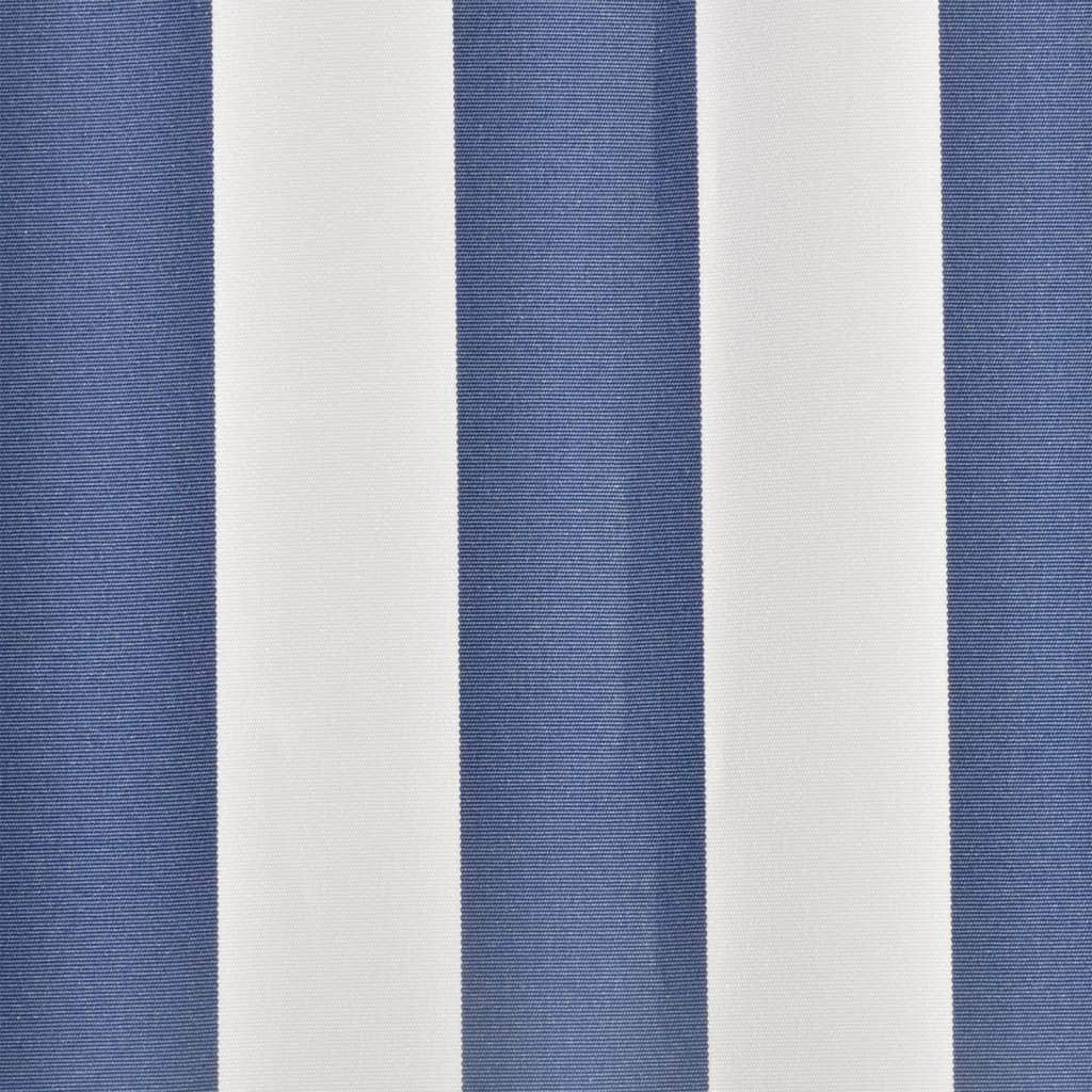 Awning Top Sunshade Canvas Blue & White M