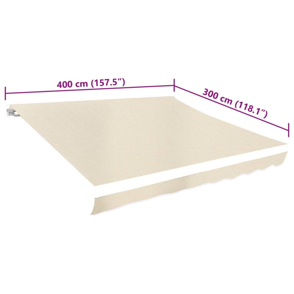 Awning Top Sunshade Canvas Cream M