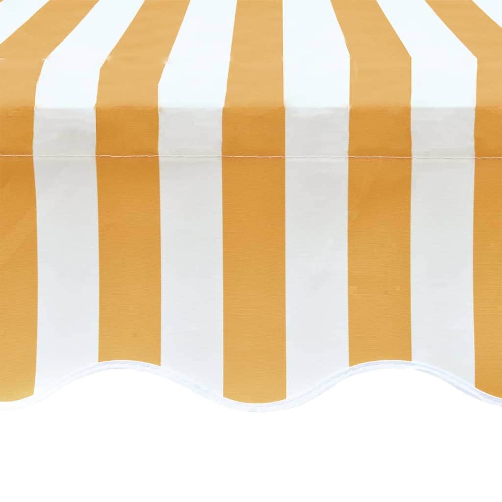 Awning Top Sunshade Canvas Yellow & White L