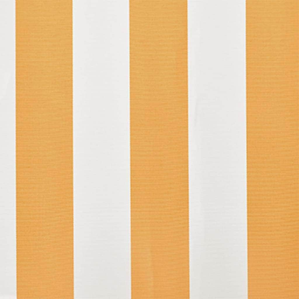 Awning Top Sunshade Canvas Yellow & White L