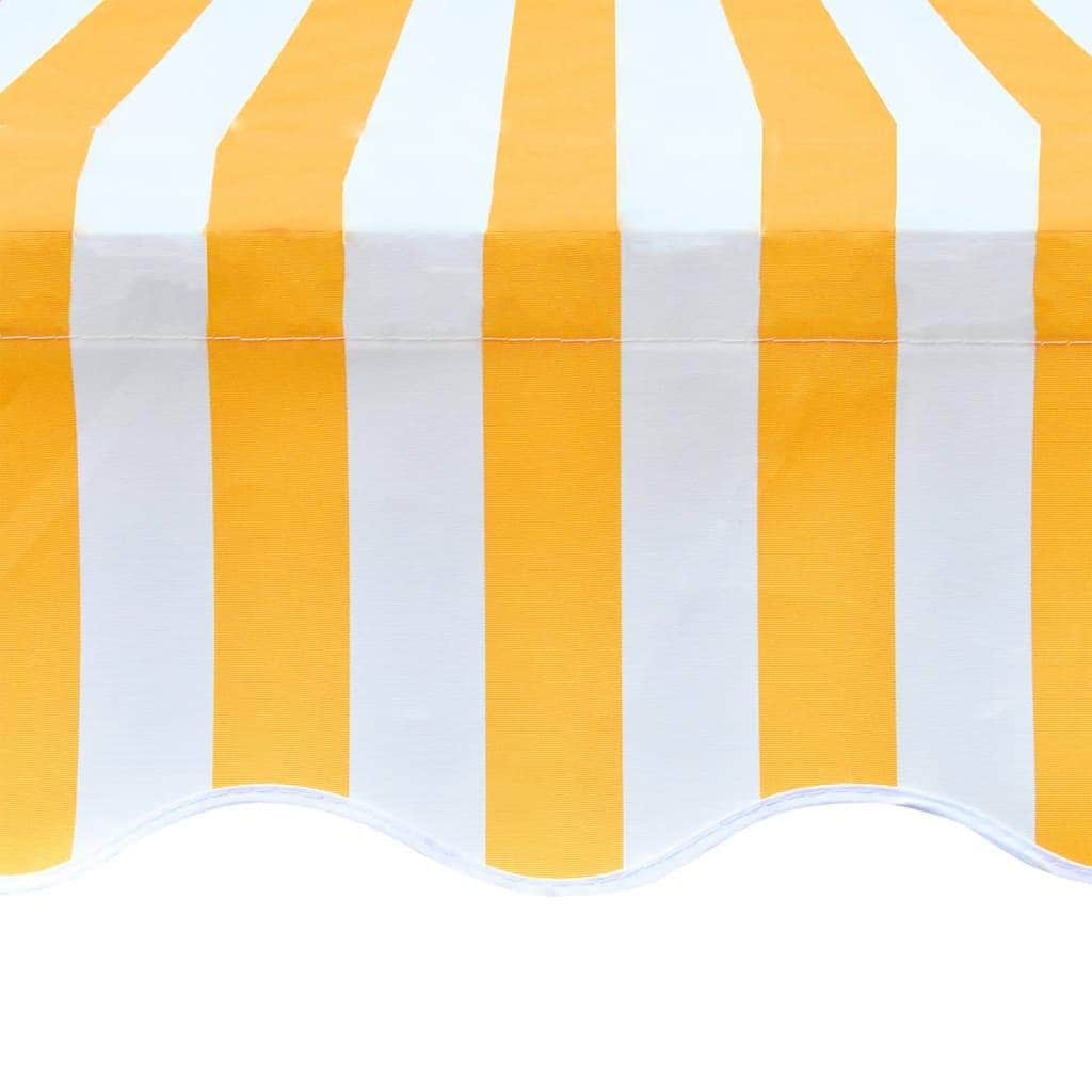 Awning Top Sunshade Canvas Yellow & White S