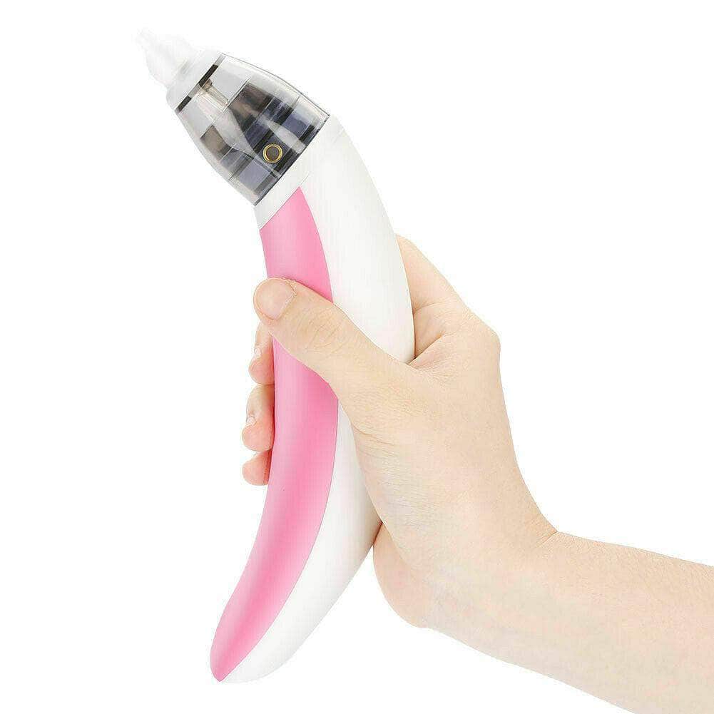 Baby Nasal Aspirator Electric Safe Hygienic Nose Cleaner Snot Sucker For Baby (Red)
