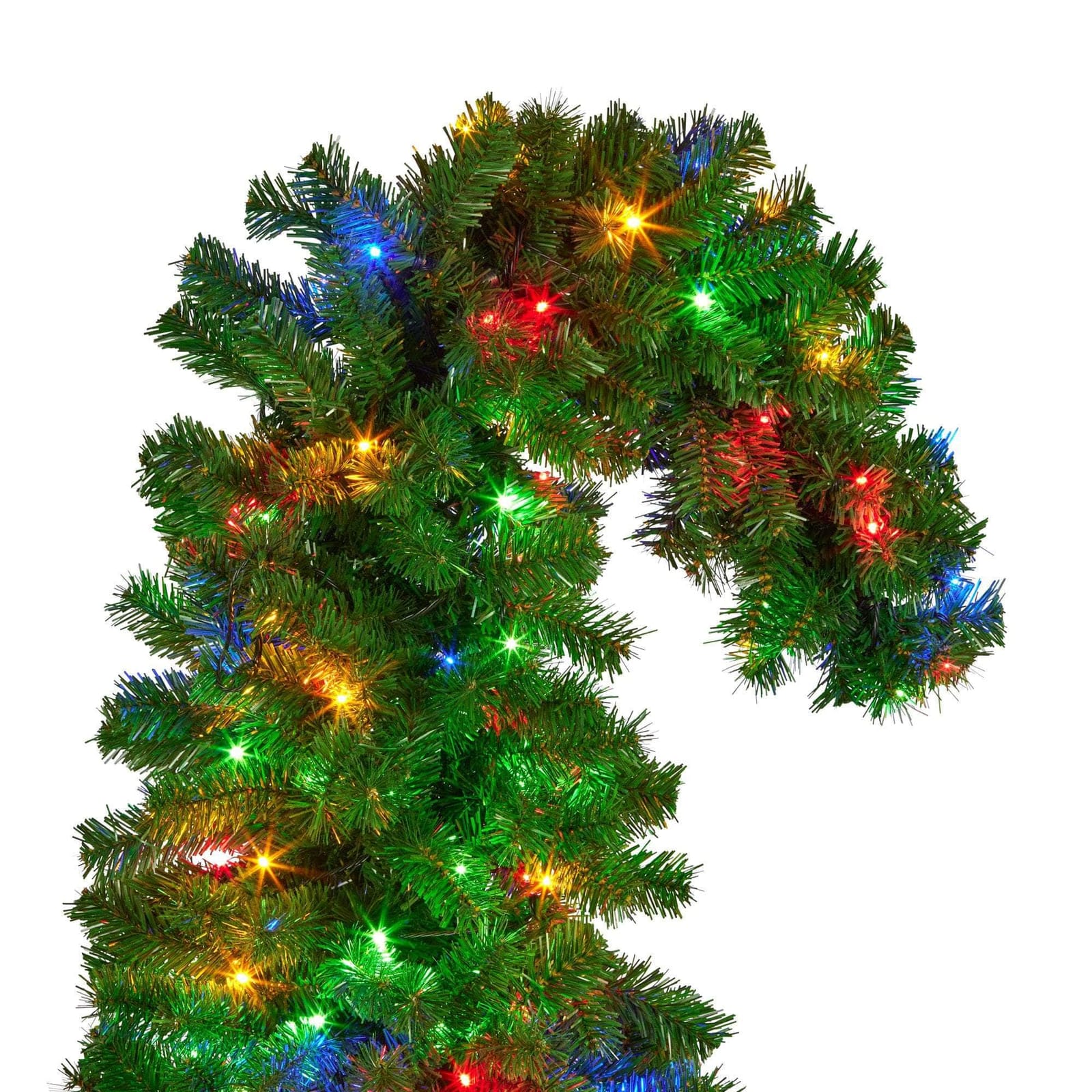 Bad Santa Curved Multicolour Pre-Lit Christmas Tree - 1.2m | Prelit