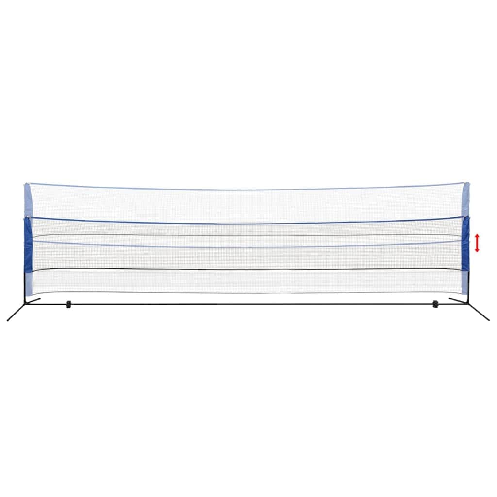 Badminton Net with Shuttlecocks