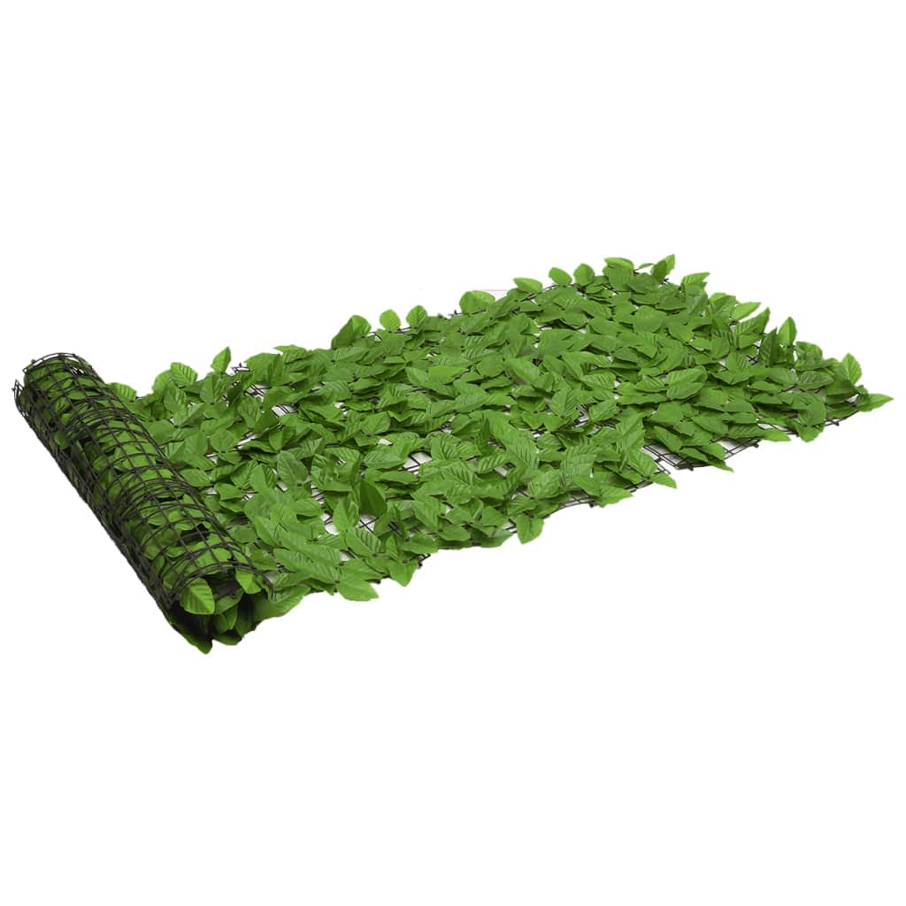 Balcony Privacy Screen with Green Leaves Stylish
