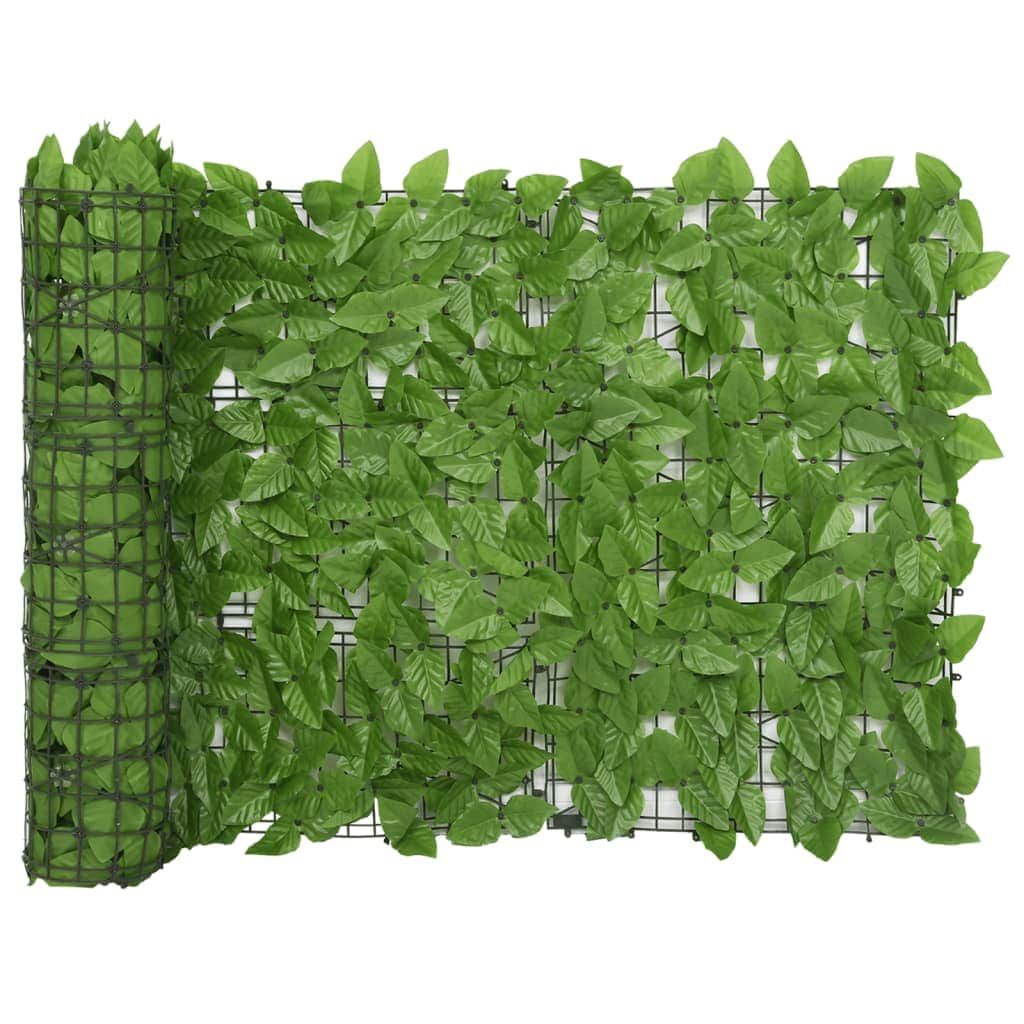 Balcony Privacy Screen with Green Leaves Stylish
