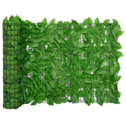 Balcony Privacy Screen with Green Leaves Stylish