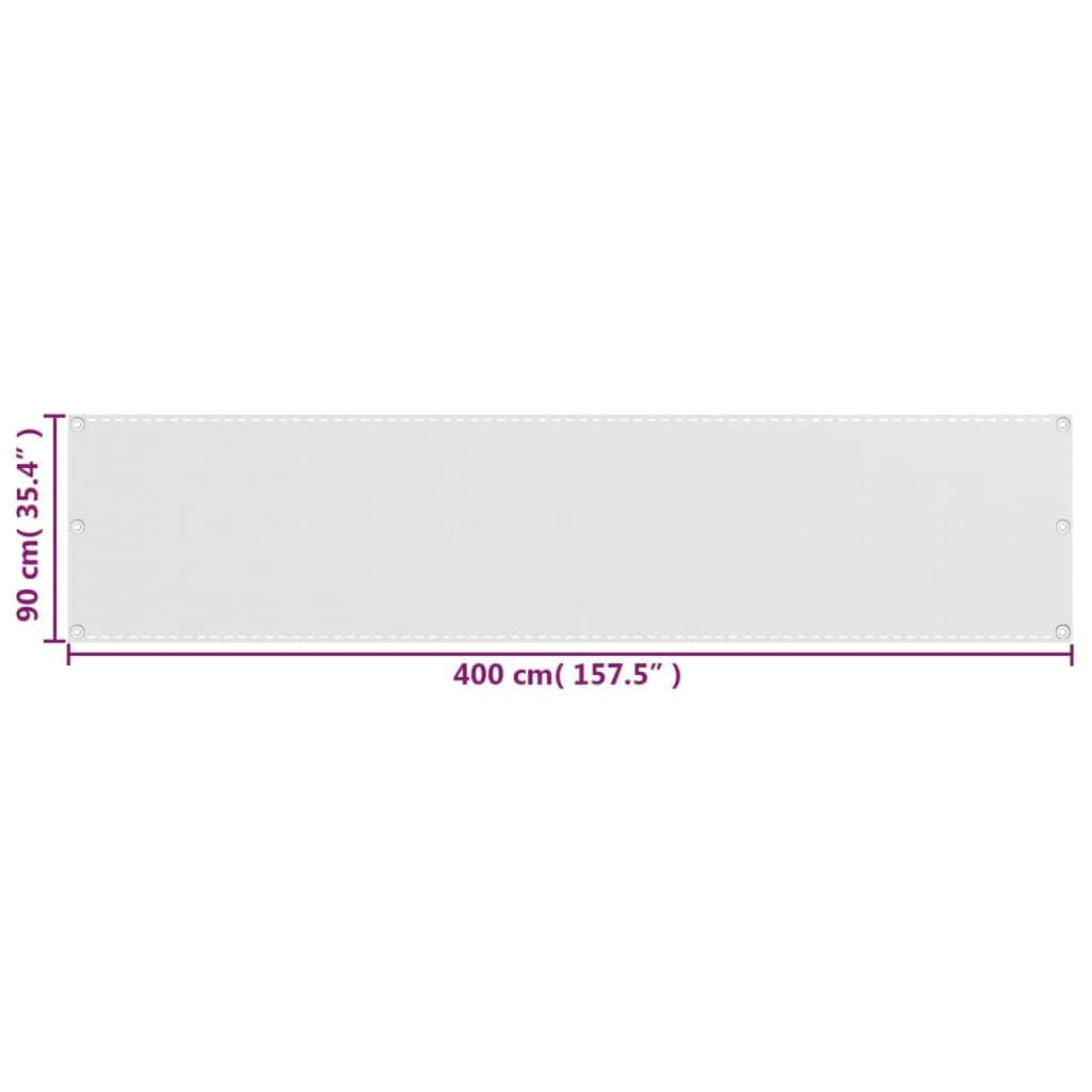 Balcony Screen HDPE / White