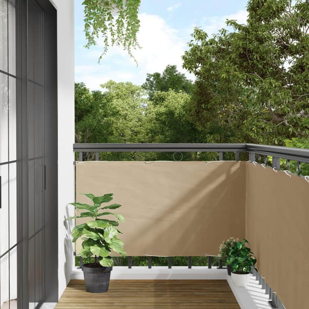 Balcony Screen Oxford Fabric, Beige - Simple deals