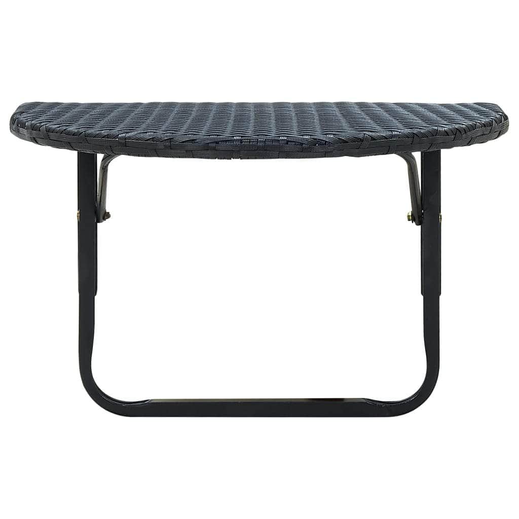 Balcony Table  Black Poly Rattan