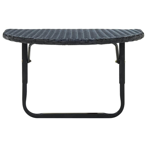 Balcony Table  Black Poly Rattan