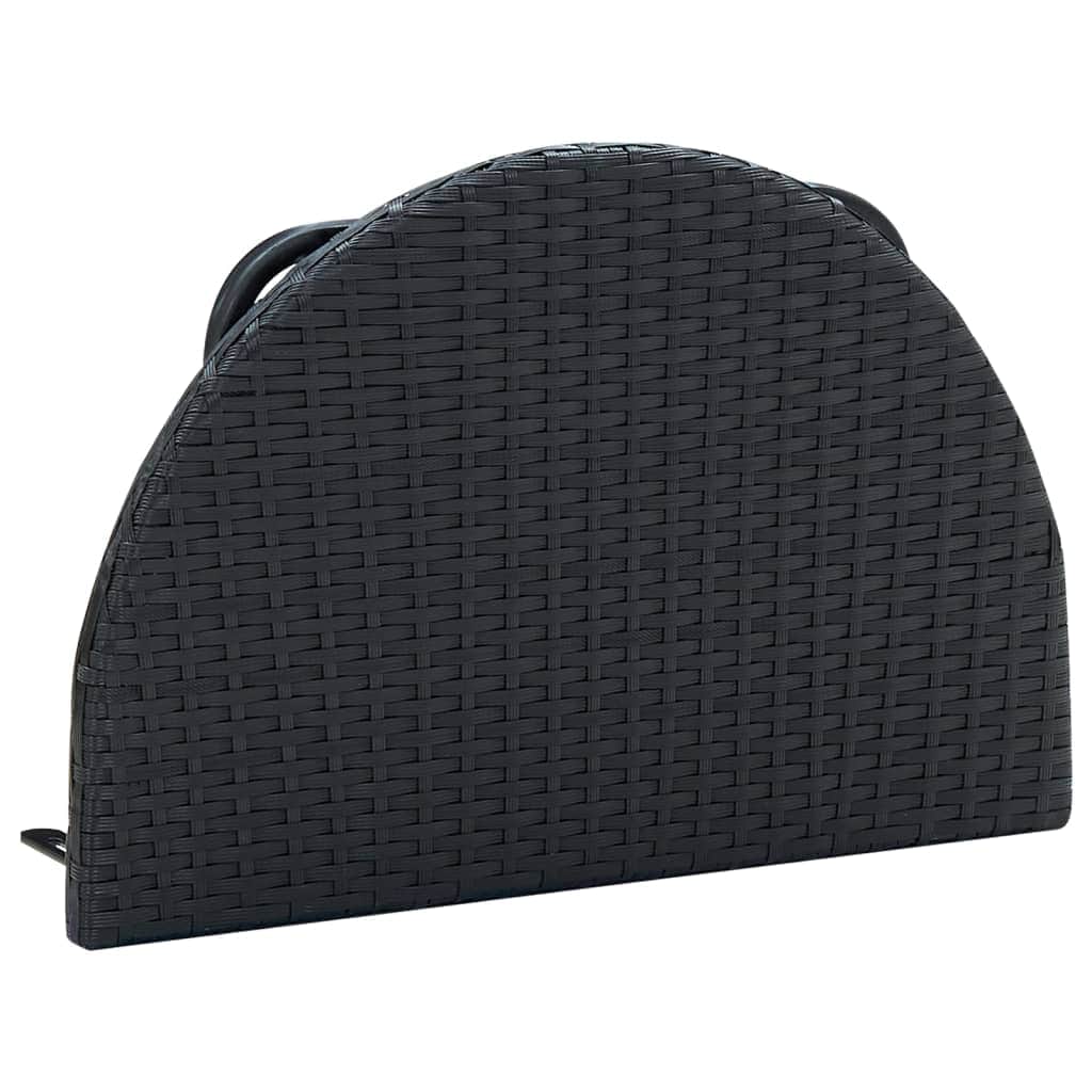 Balcony Table  Black Poly Rattan