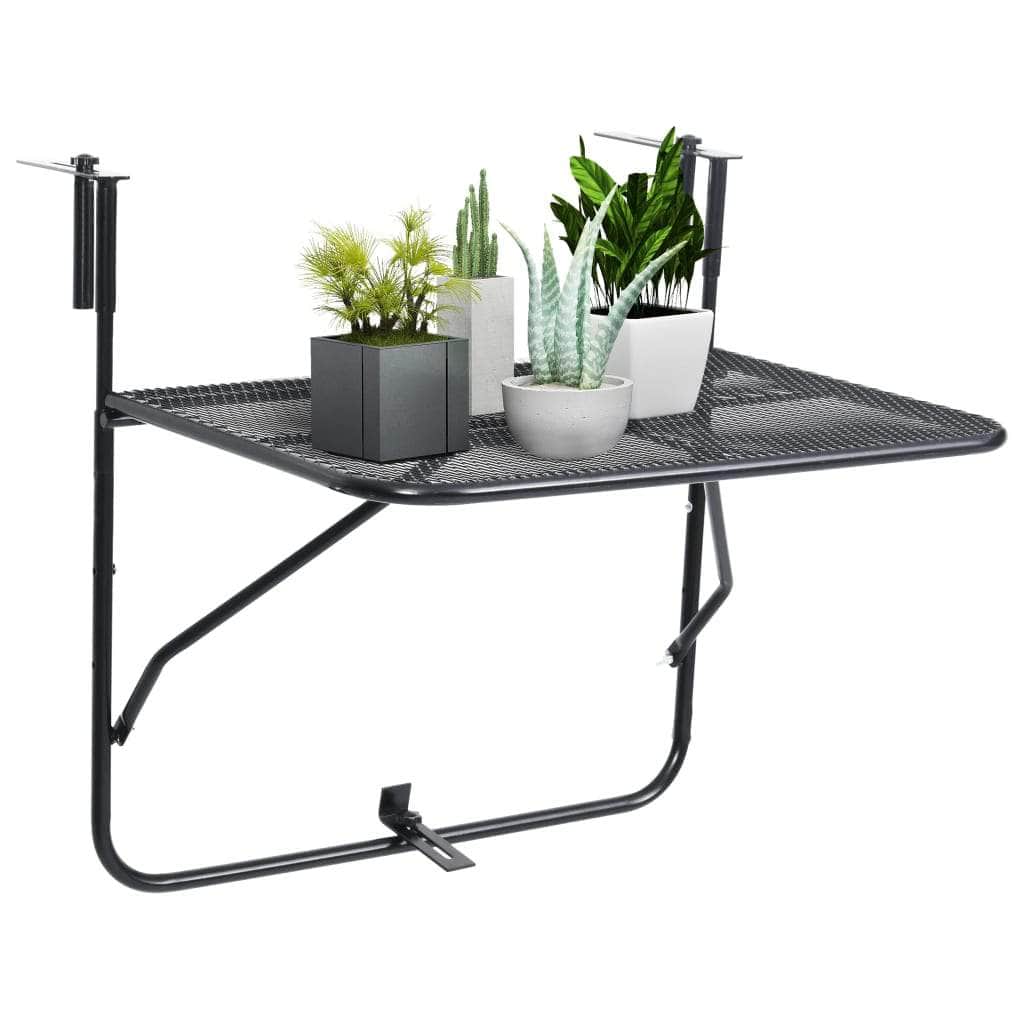 Balcony Table Black Steel | Steel finish