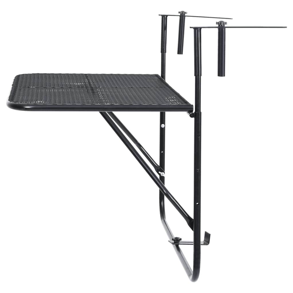 Steel finish - Balcony Table Black Steel