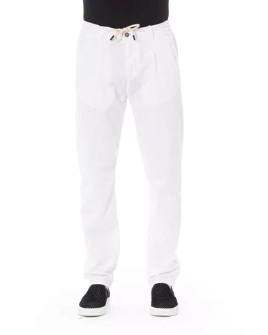 Baldinini Men's White Cotton Jeans & Pant